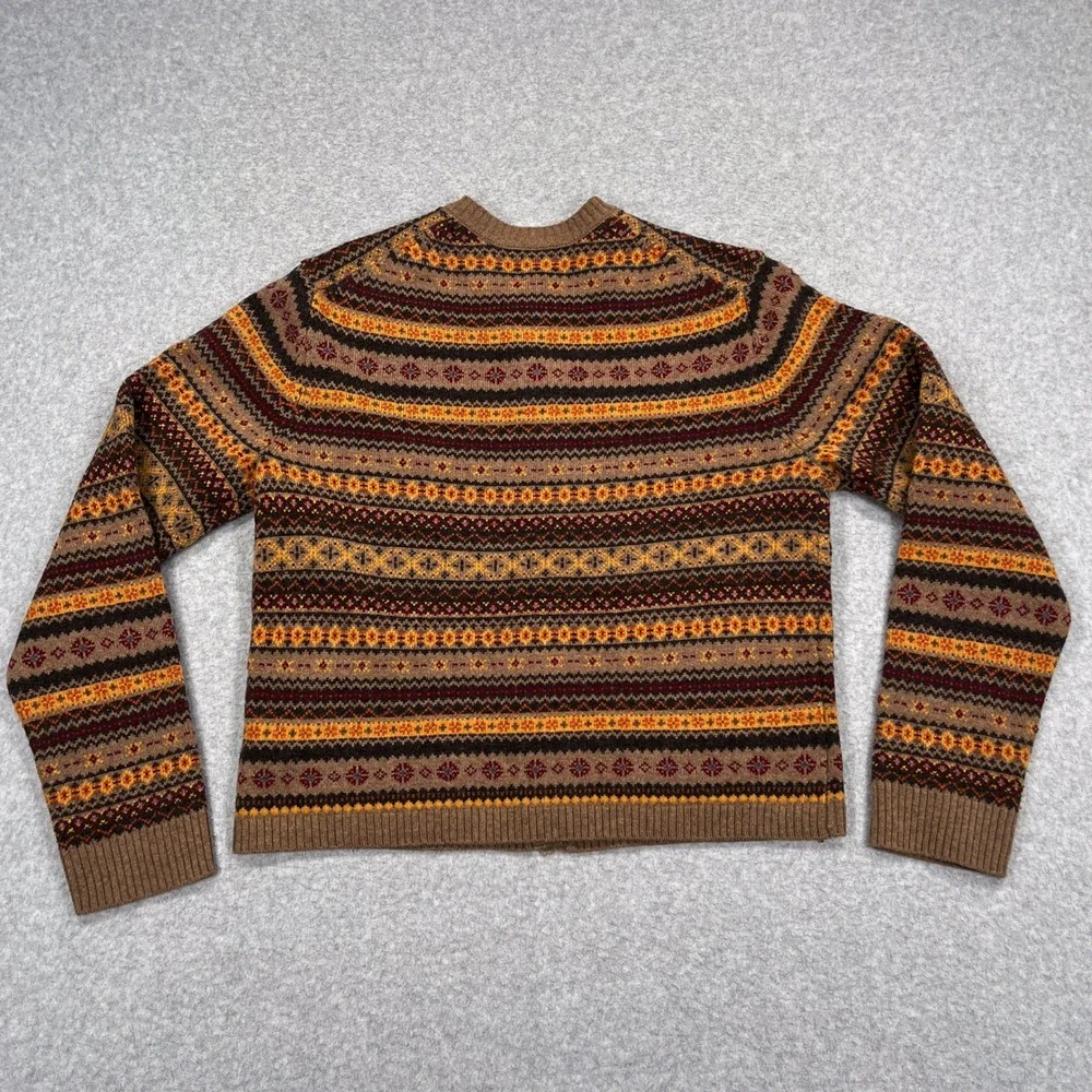 Alex Mill Francis Cardigan Womens XS Fair Isle Extrafine Merino Wool Sweater - Picture 2 of 12